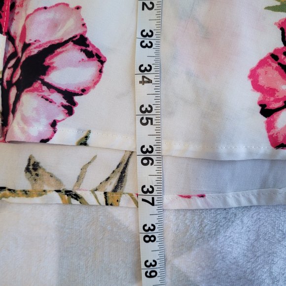 Floral Spring Sundress, Bohemian Summer Dress, Button down Dress, Size L - Picture 3 of 8